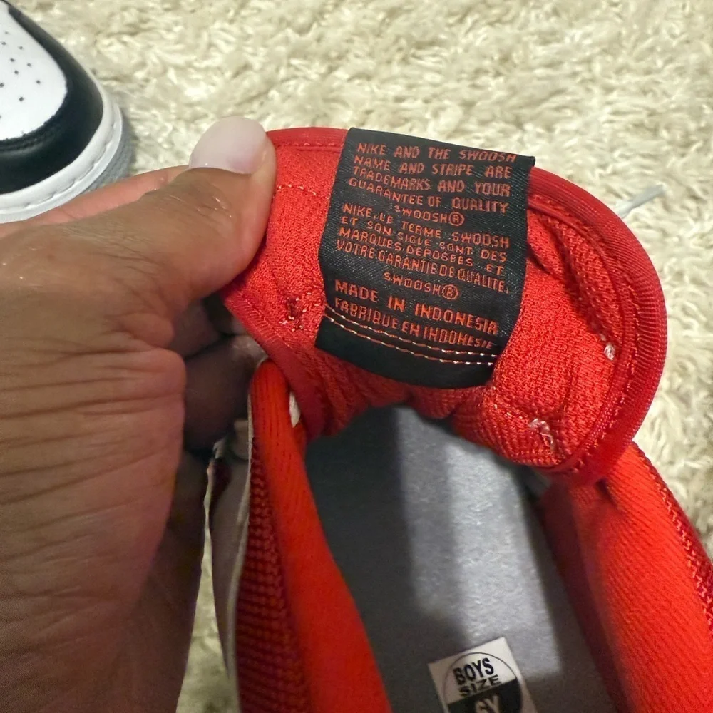 Nike Kids' Sneakers in White, Red, and Black